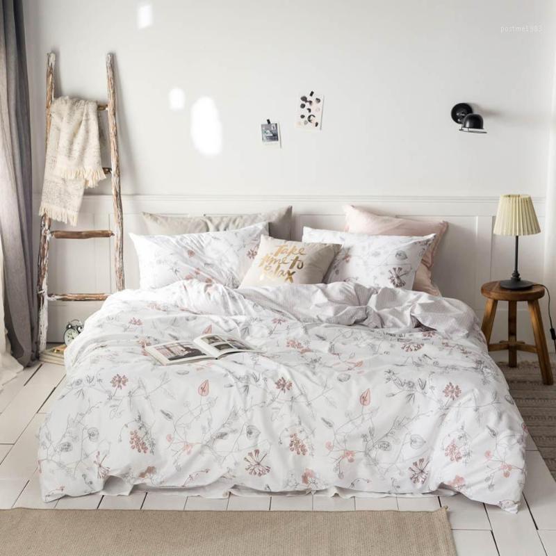 

51 Light Pink Flowers Leaves Bed Cover Duvet Cover Set Cotton Bedding Set Bedlinens  Queen King Flat Sheet Fitted Sheet1, 20192976
