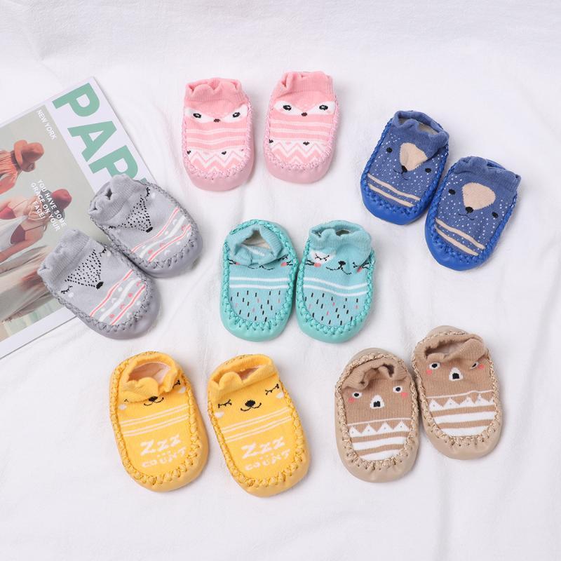 

1 Pair New Baby Socks Kids Cute Booties Infant Crib Shoes Indoor Baby Toddler Shoes Soft Sole Non-slip Cotton Floor Socks1, Pink