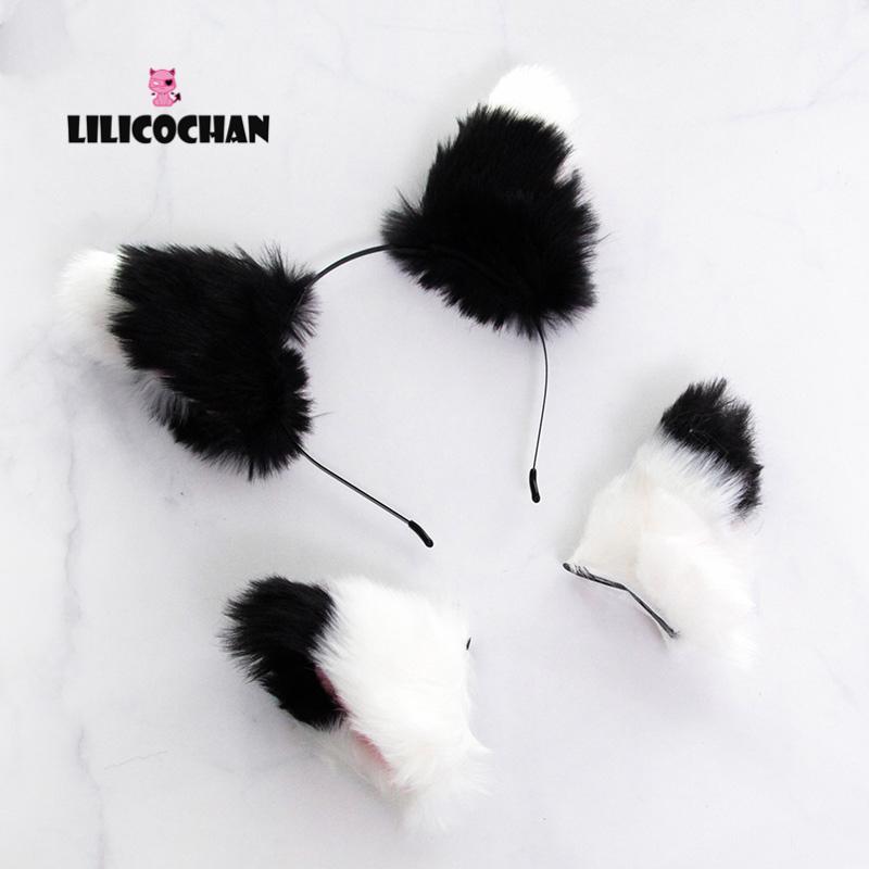 

1 Piece 2020 New Cat Ears Long Fur Hair Headband Anime Cosplay Hair Hoop Plush Fur Clip Party Costume