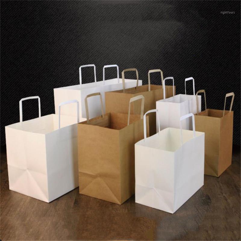 

Takeaway Paper Bag Kraft Paper Gift Bags Packing With Flat Rope Biscuits Candy Bread Cookie Bread Snack Baking Package1