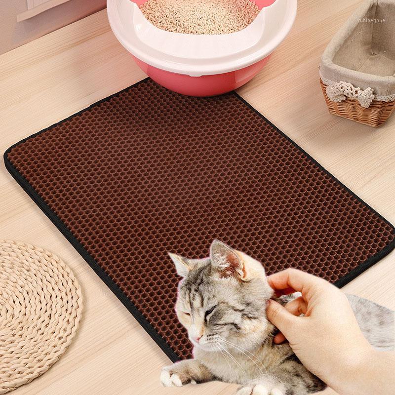 

Pet Cat Litter Mat Washable Foldable Waterproof Double-Layer Cats Mats Bottom Feeding Non-slip Cat Litter Mat Pet Toilet Pad1