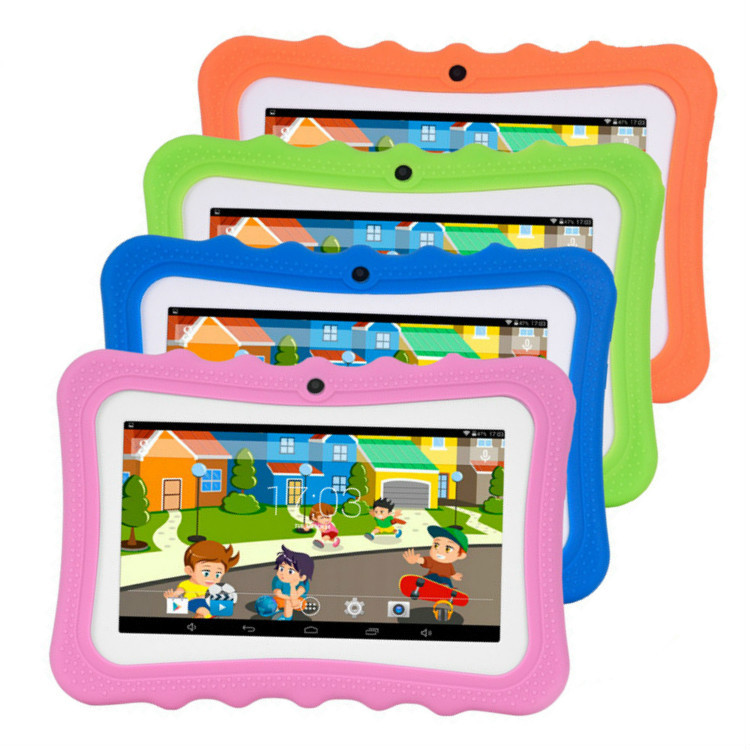 

Kids Tablet PC 7" Quad Core children tablet Android 4.4 christmas gift google player wifi big speaker protective cover 8G, Blue