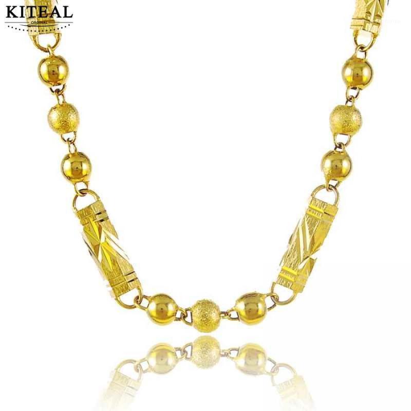

KITEAL 925 NEW!! 24k gold color Maiden statement necklace 2020 round beads colar feminino christmas gift1