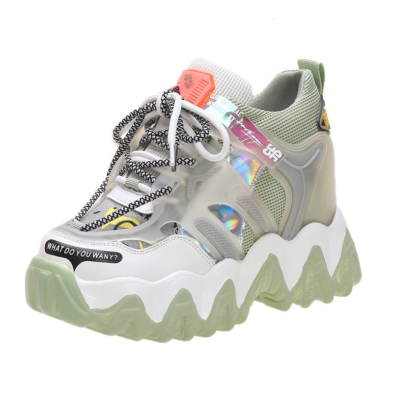 

2021 New Spring Summer Breathable Mesh of the Women Thick Sneakers Fashion Woman Father Sports Increase Indoor Shoes O7AO