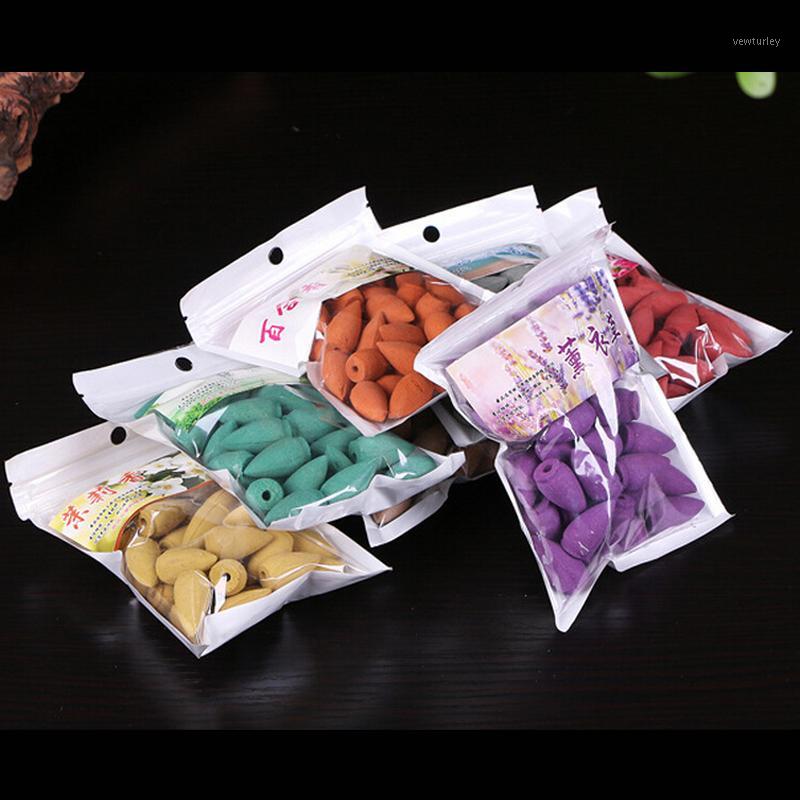 

Wholesale- 45Pieces/Bag Backflow Incense Hollow Fragrant Rose Burner Incense Psychological Therapy 7 Kinds of Fragrance P171