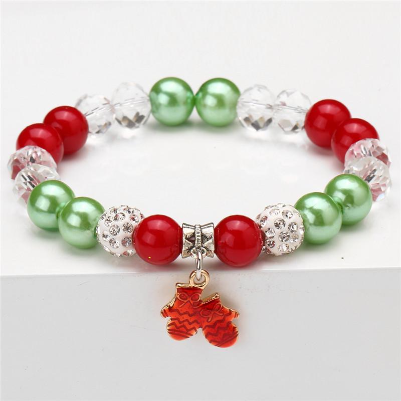 

Bangle Red Gloves Christmas Snap Button Jewelry Bracelet Charms Bracelets For Women Accessory Elk Snowman Daughter1