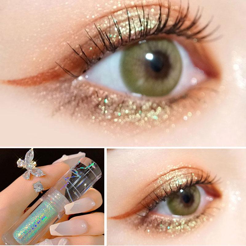 

MAFFICK Metallic Diamond Glitte Eyeshadow Palette Pearlescent Waterproof Liquid Eye Shadow Shimmer Long-lasting Eye Makeup TSLM2, 01