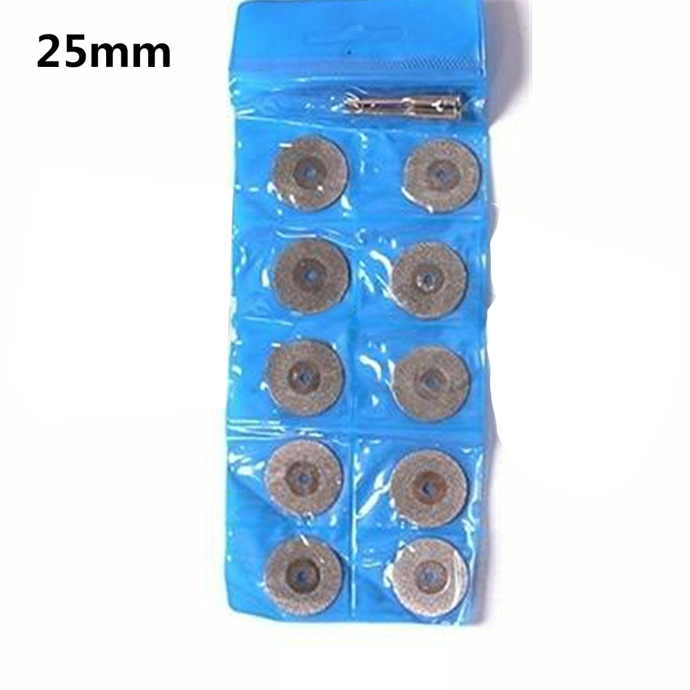 

10x Diamond Cutting Discs Mini Saw Blade Rotary Wheel Grinding +2 Mandrel