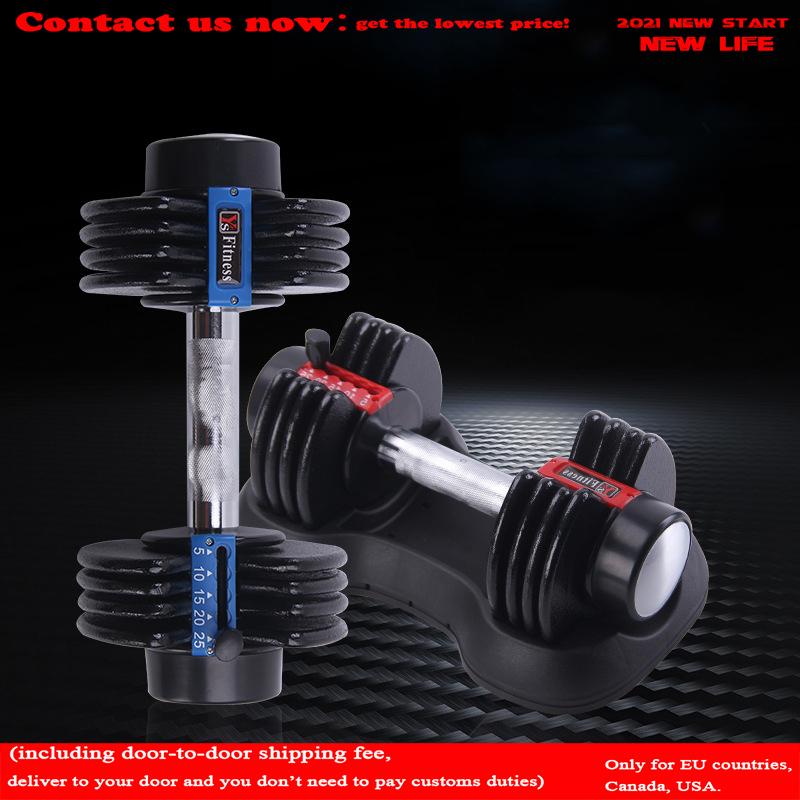 

Dumbbells Fast Adjustable 25IB Dumbbell 12KG High End Intelligent Portable Home Outdoor Fitness Equipment, Red