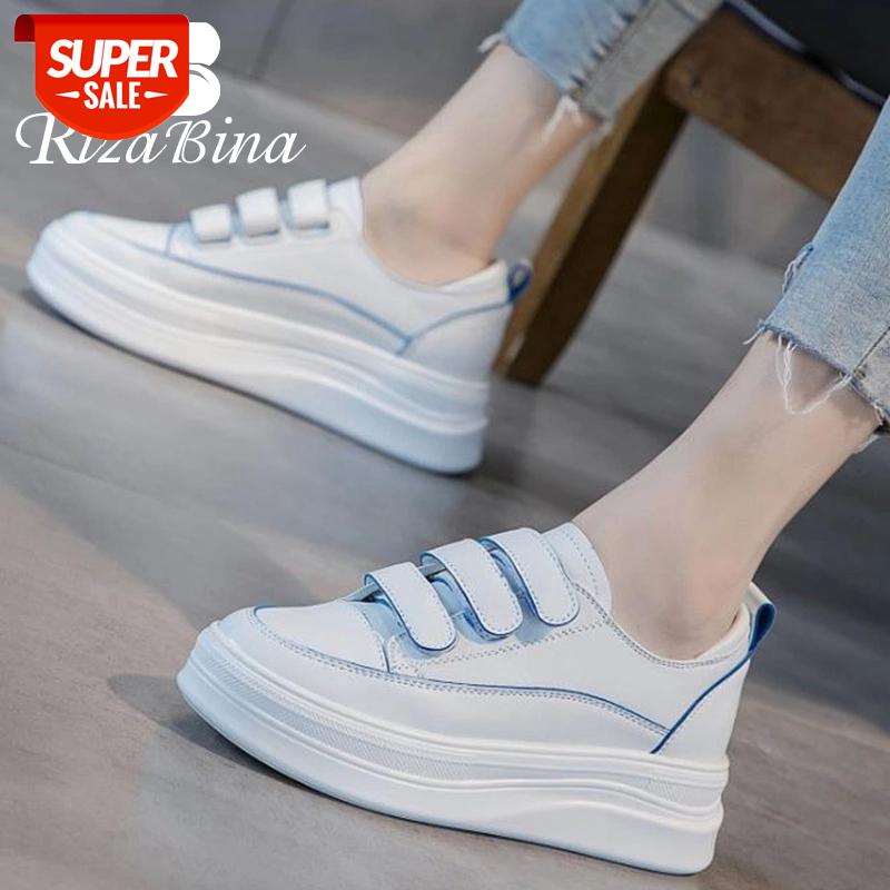 

RIZABINA New Women Shoes Mix Color Thick Bottom Women Casual Shoes Fashion Cool Spring Footwear Size 35-40 #TI5H, Black