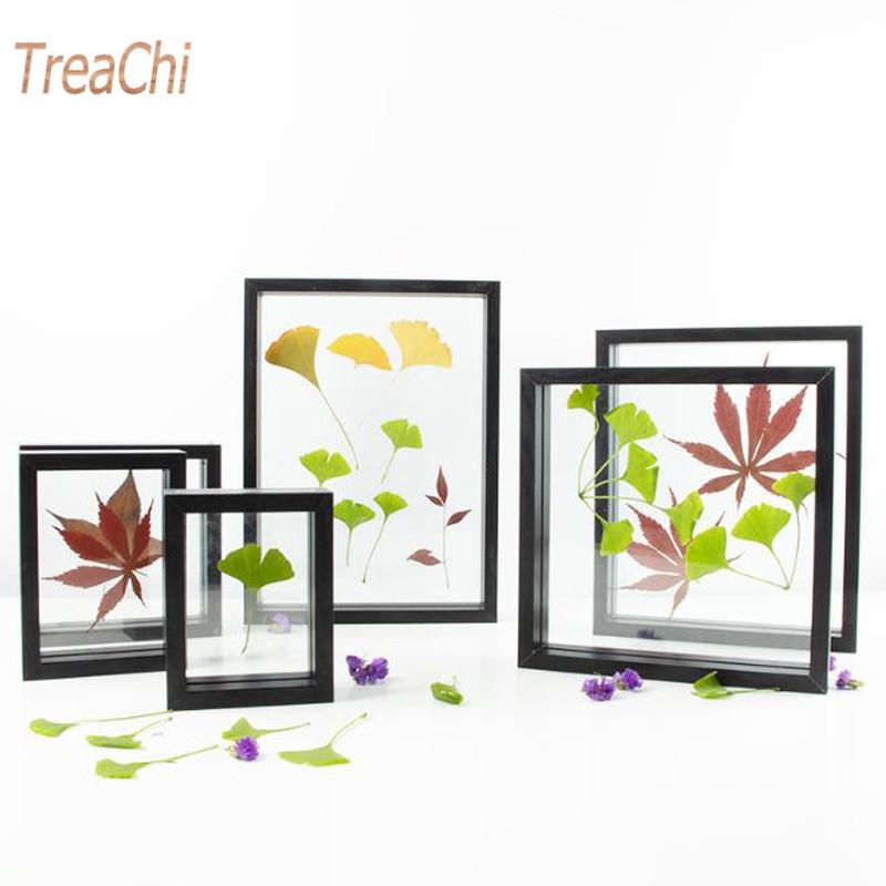 

Plant Dried Flower Leaf Specimen Box Square A4 Paper-cut Picture Frame Double-sided Glass Photo Frame Table Wall Picture