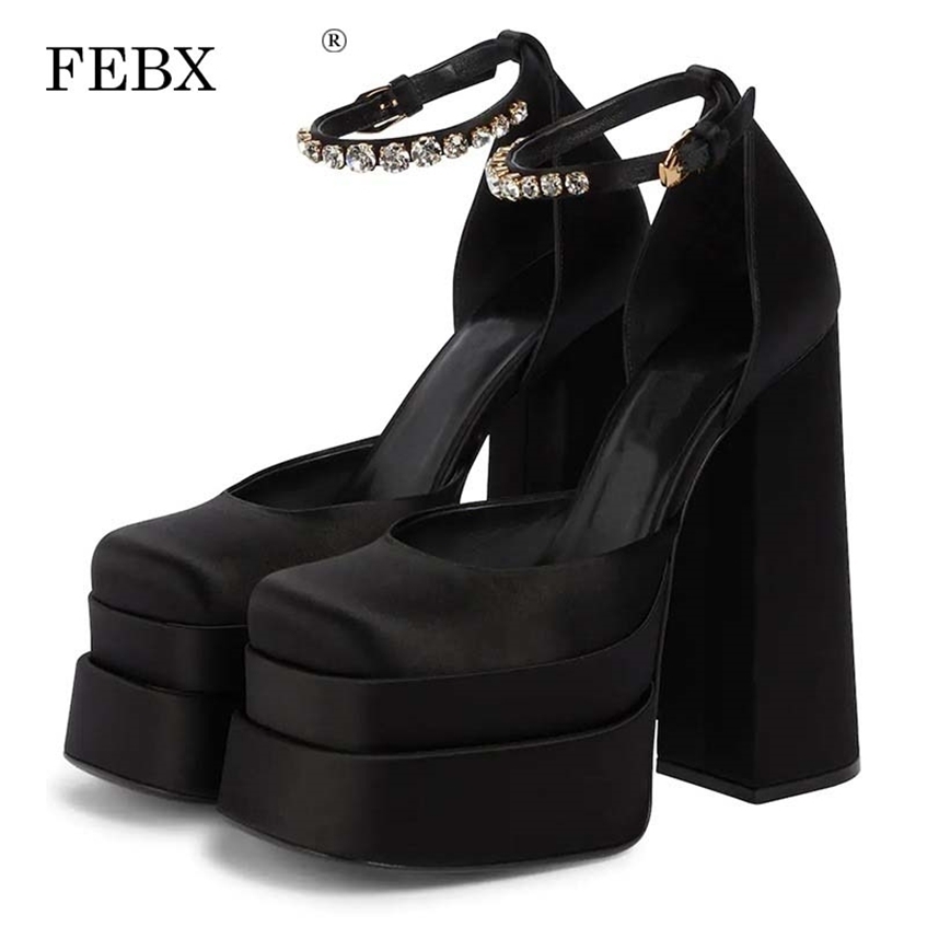 chunky platform heels closed toe