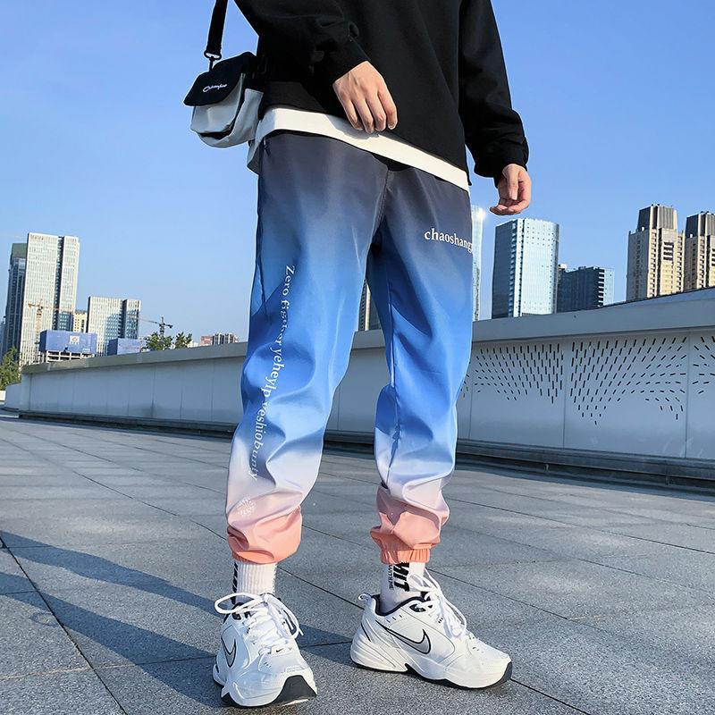 

Fashion Hip Hop Tie Dye Jogging Pants Men Streetwear 2020 Korean Style Casual Man Pants Trousers Bf Sweatpants Men Plus Size, Picture color