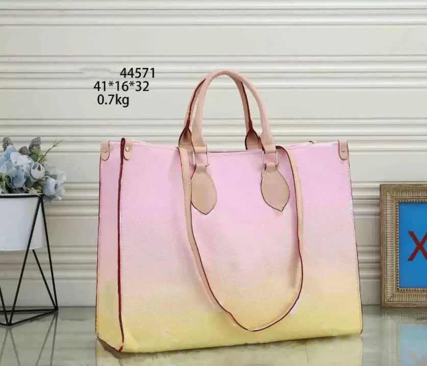 

HH Gradient leather bags fashion women's luxury designer handbags 5 colors high quality Ladies shoulder bag messenger handbag Totes Popular top, Additional shipping