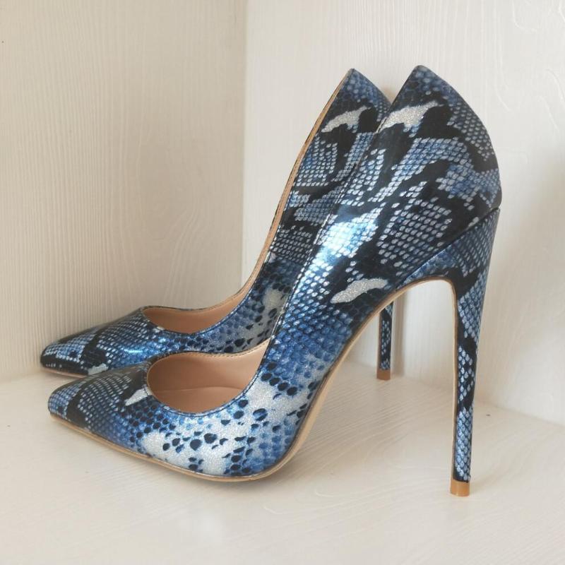 

Banquet Tip Pumps Pumps Ladies High Heel Blue Thin Heels Super High (8cm-up) Fashion Pointed Toe Dress Rubber Shallow Slip-on