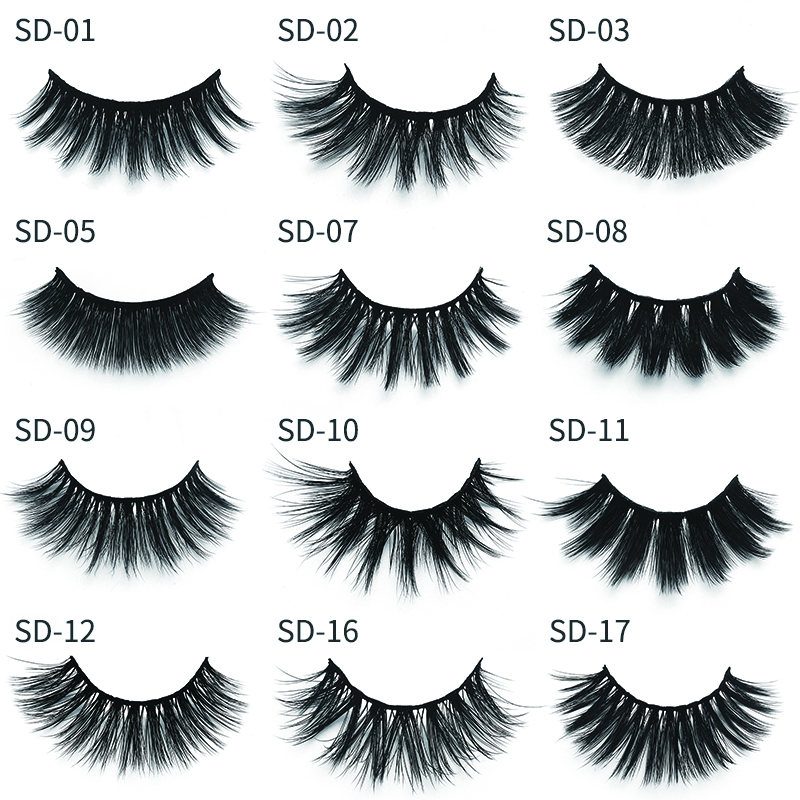 

20 Style 8 D 15 MM mink eyelashes eyelashes Soft Natural Thick mink lashes custom packaging Strip False Eyelash Free custom logo fast FedEx