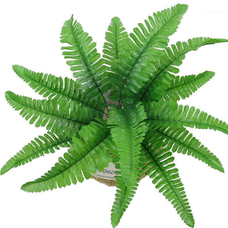 

7 Forks Simulation Green Plant Plastic Fake Foliage Artificial Persian Grass Leaves Home Garden Decoration Ornament1, A3