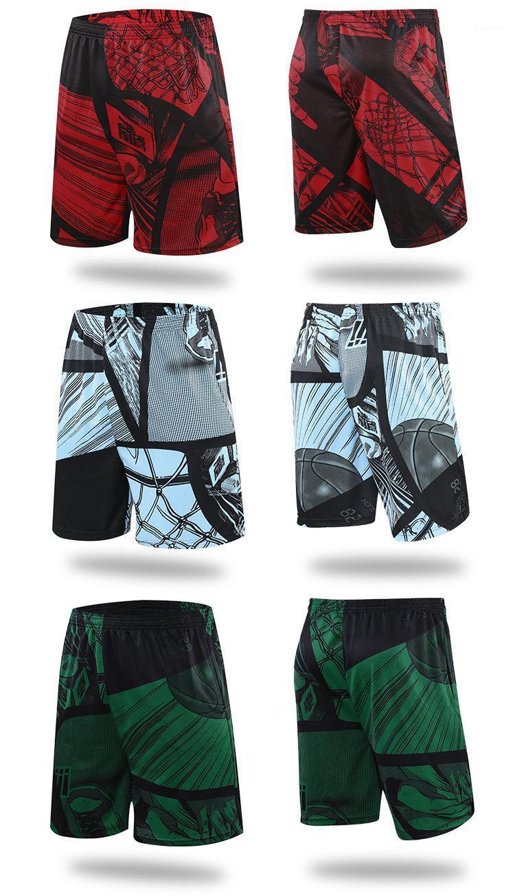 

Men's basketball shorts sports gym quick-dry fitness compression board shorts men basketball workout running Exercise1, Red b