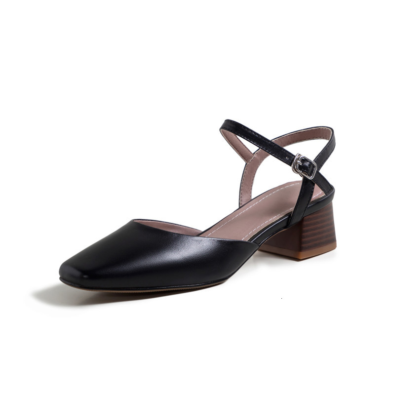 

2021 New Arrival Female Fashion Genuine Ladies Heels Party Single Shoes 975D, Black