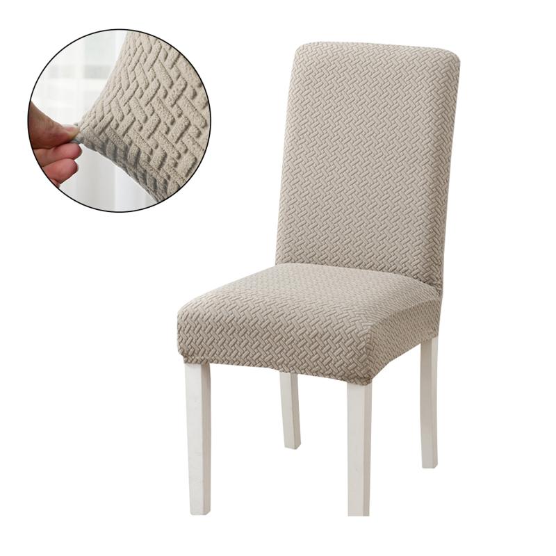 

Hotel Home Decor Kitchen Solid Accessories Banquet Modern Furniture Protector Stretch Dining Chair Cover Fleece Soft Twill
