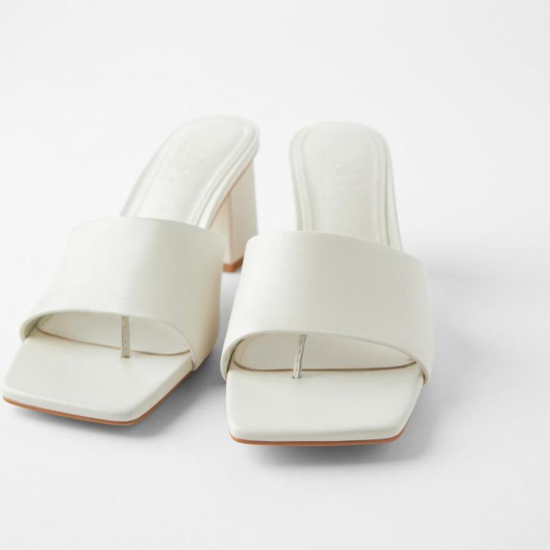 

2021 Summer Woman Sandals Square Toe High-Heel Woman Shoes Leather Fashion Sexy Casual Female Sandales zapatos de mujer1, Sky blue