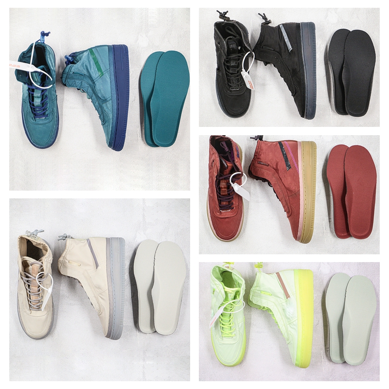 

2020 1 1s Shell WMNS waterproof high top Skateboard Shoes Men Women Black Fashion Outdoor Man Womans Trainer Sneakers BQ6096-001