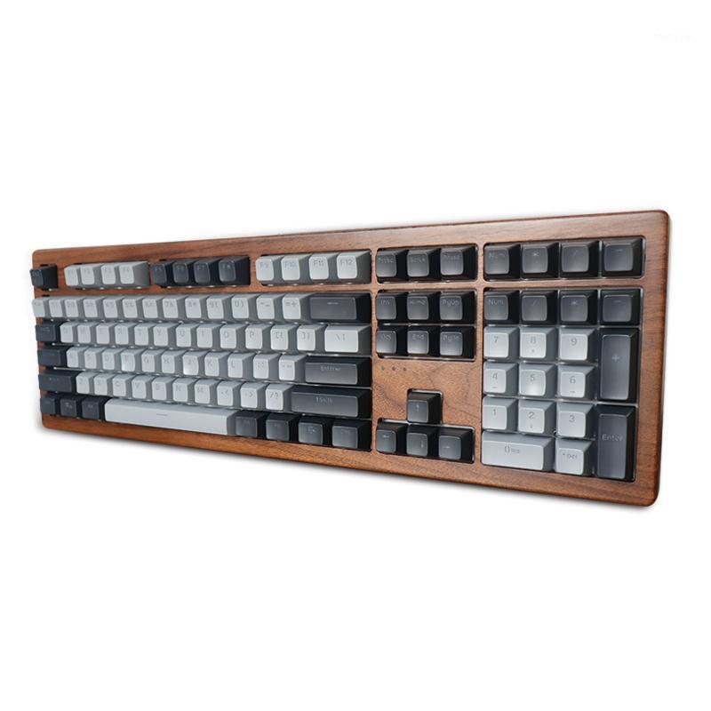 

Keyboards Alopow AOPO 108 100% Mechanical Keyboard Wooden Case Rgb Light Type C Usb With Software Programmable Swappable Cherry Switch1