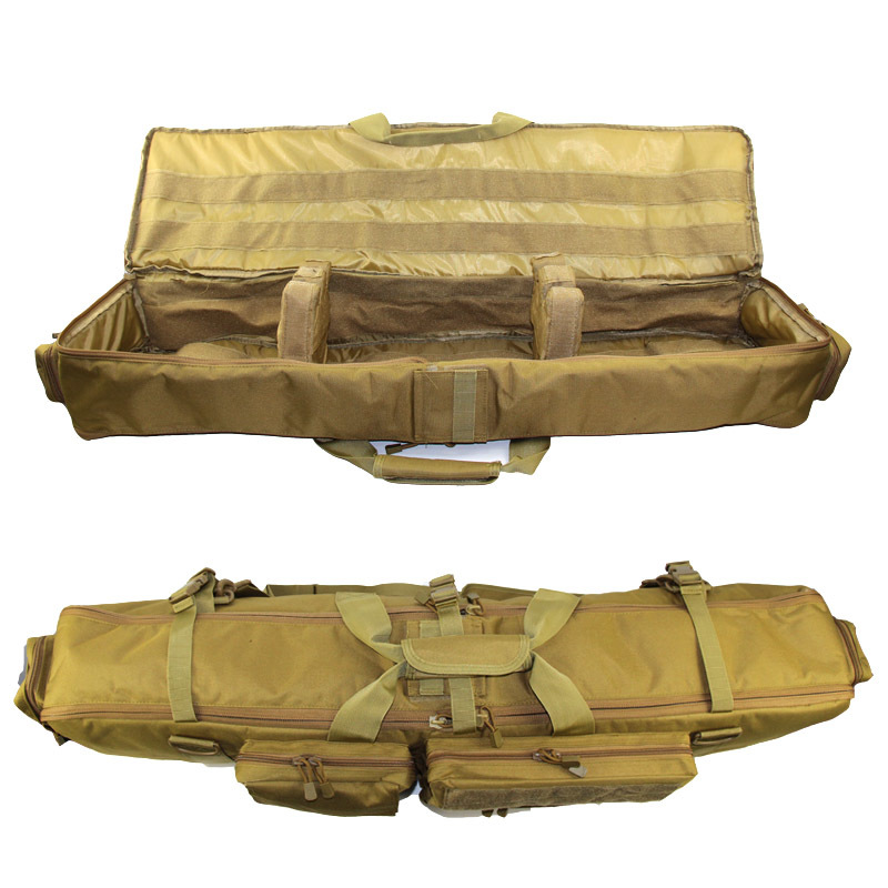 Military Airsoft Gun Bag Case Double Rifle Backpack For M249 M16 AR15