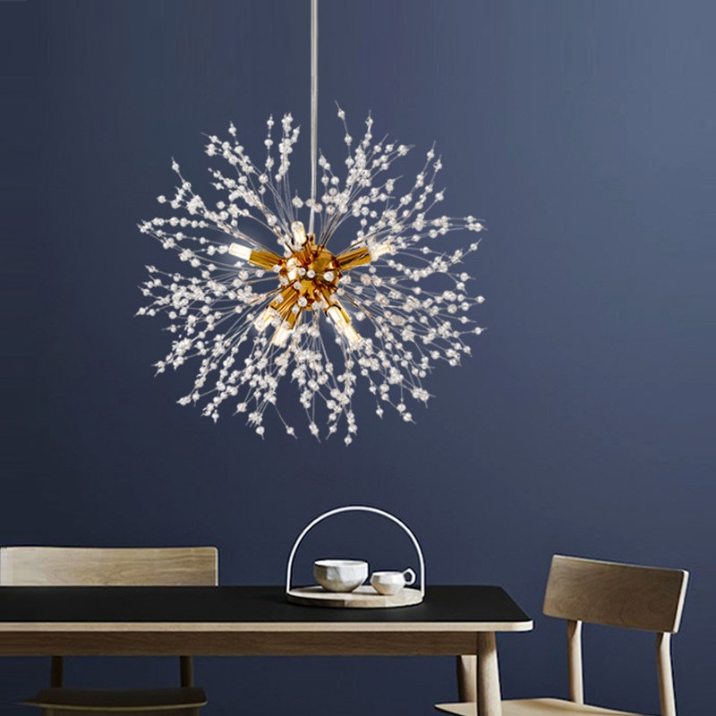 

Modern Crystal Chandelier Lighting Dandelion Chandeliers Lamp LED Pendant Hanging Light Lustres De Cristal Restaurant