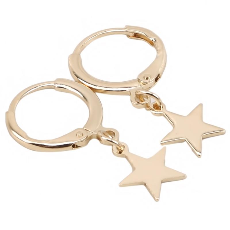 

2020 New Fashion Five-Pointed Star Stud Earrings For Women Minimalist Gold Color Moon Star Earrings Jewelry Hiphop Boys Gift