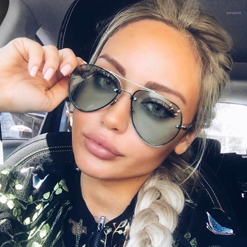

Sunglasses Pilot Women Brand Driving Flat Top Pink Retro Sun Glasses For Female Lady Sunglass Mirror 20211