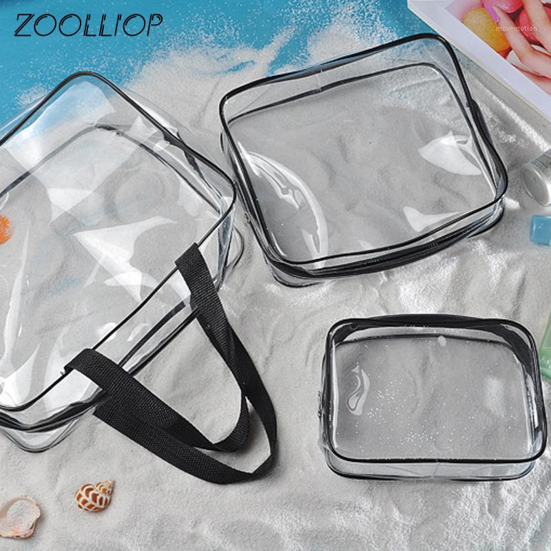

Travel PVC Cosmetic Bags Women Transparent Clear Zipper Makeup Bags Organizer Bath Wash Make Up Tote Handbags Case1