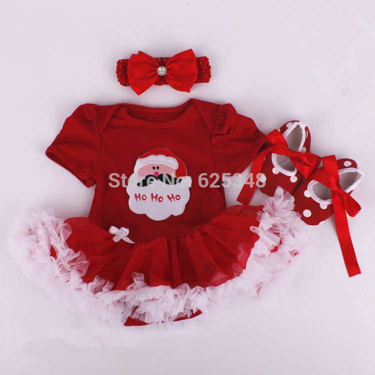 

2021 New Retail Rompers for Baby Girl Clothes with Hair Band and Shoes Cartoon Suit Girls Christmas Costumes 86e6, White