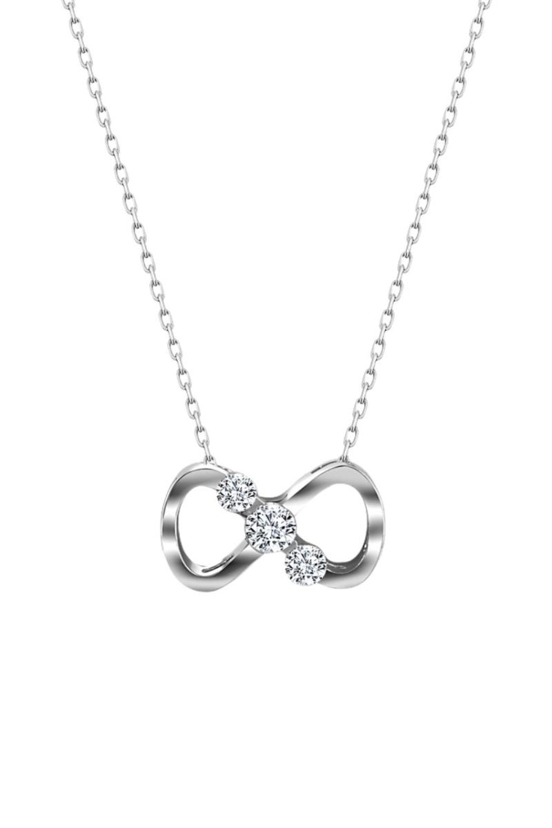 

Certified Cubic Zirconia Small Infinity 925 Silver Necklace