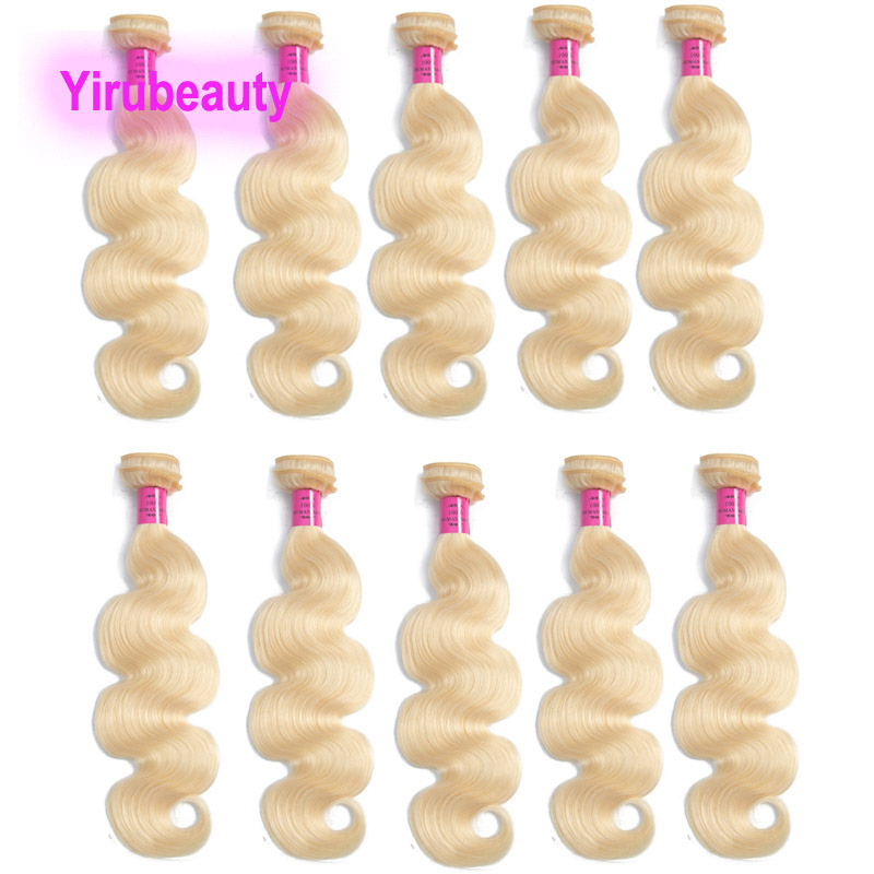 

Indian Virgin Human Hair 10 Bundles Blonde Body Wave 613# Body Weaves Double Wefts Ten Pieces/lot Wholesale Hair Extensions
