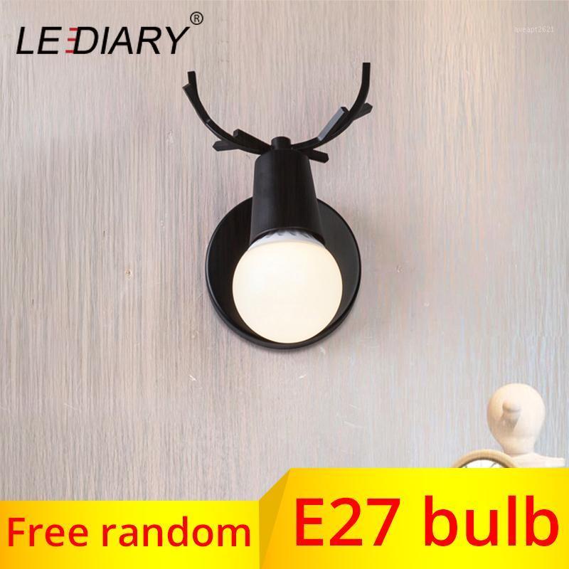 

LEDIARY Sconce Light Nordic Style Iron Antlers Wall Light Bedroom Living Room Dining Hallway E27 Bulb Replaceable LED Wall Lamp1