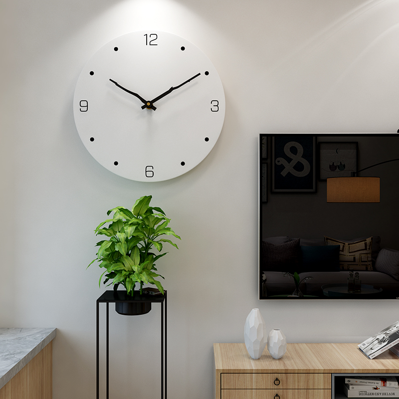 

Wooden Simple Wall Clock Creative Minimalist Silent Stylish White Bathroom Wall Clocks Kitchen Orologio Parete Home Decor EA50ZB