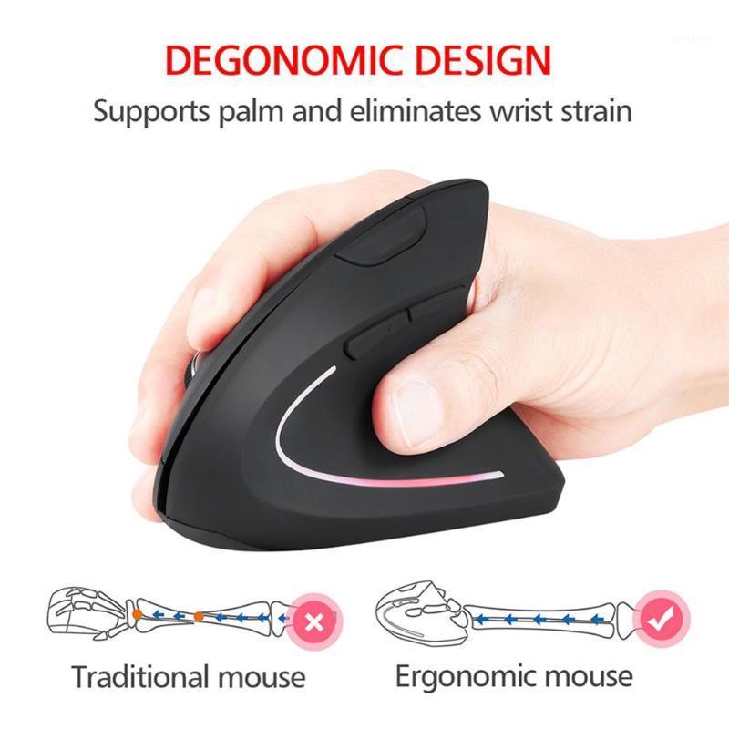 

2.4G Wireless Mouse 1600DPI Vertical Mouse Ergonomic Optical 6 Buttons Mause for PC Laptops1