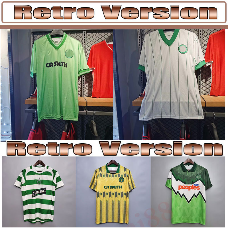 

82 86 06 08 Celtic Retro Soccer Jerseys 1991 1992 1998 1999 football shirts LARSSON Classic Vintage Sutton 1995 1997 football kits top, 84/86