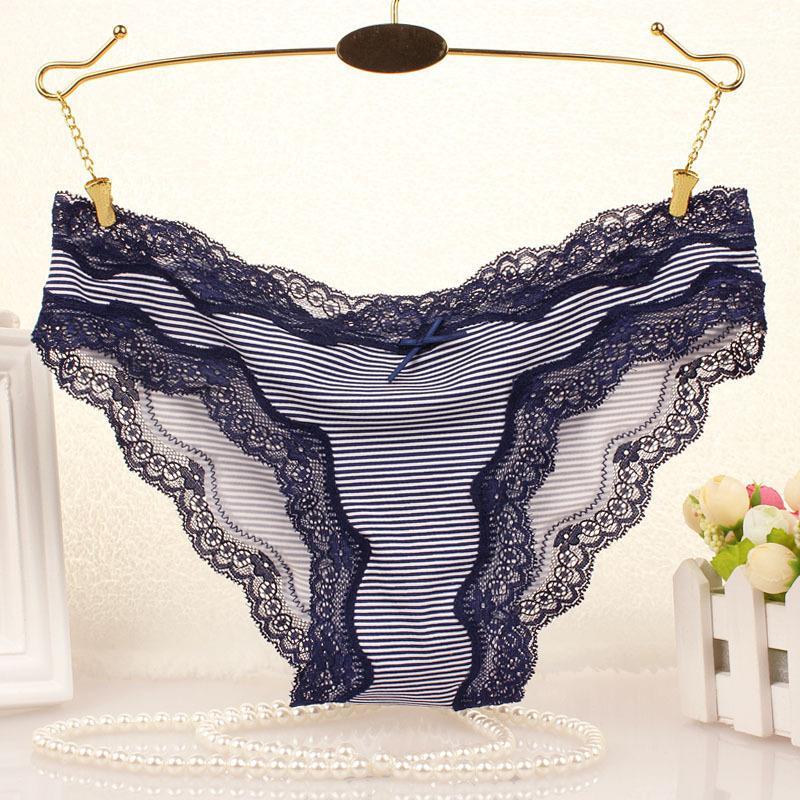

NEW Underwear Women Lace Ice Silk Seamless Panties Sexy Ladies Fashions Point -XL Female Underpants Woman Briefs1, Pink