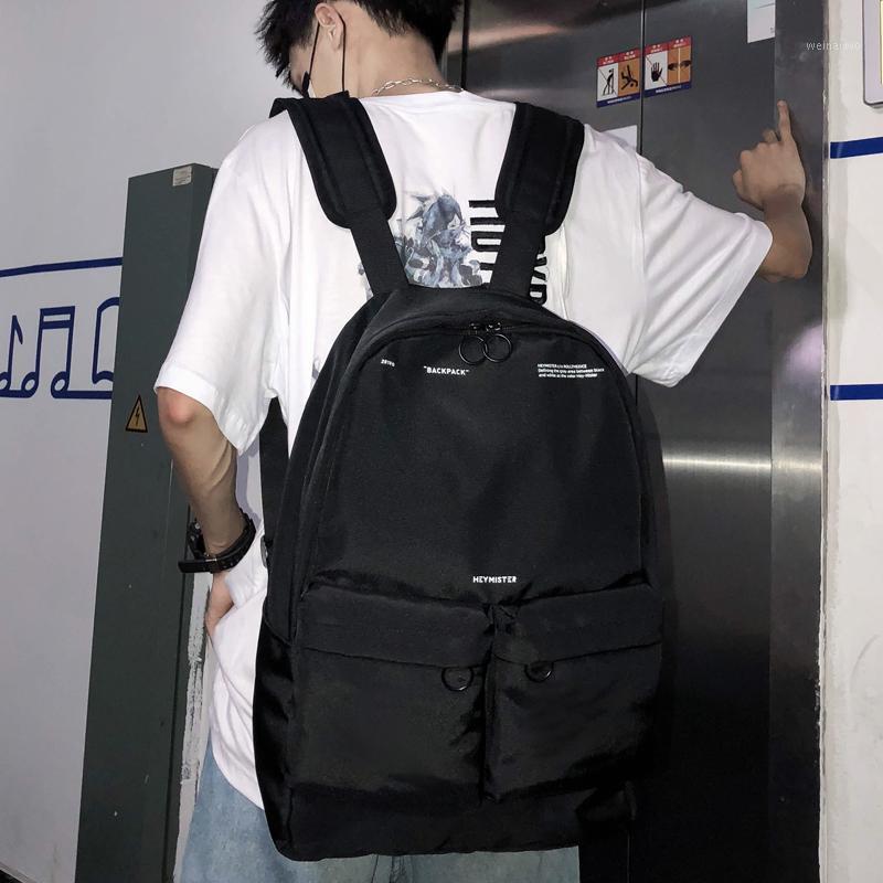 

New Backpack hot's Personality Backpack Fashion Trend Korean Campus College Students Bag Leisure Street Bags1, Black
