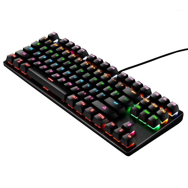 

K550 Green Shaft Mechanical Keypad 87 Keys Gaming Keyboard with Colorful Light Effect for Windows XP/7/8/10 Systems1