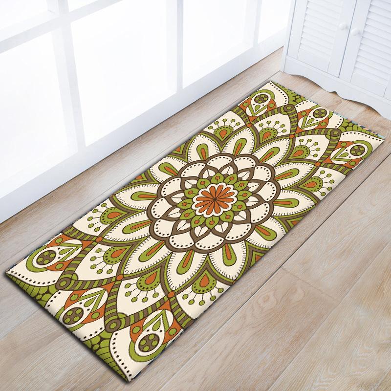

Zeegle Floral Printed Mats For Hallway Anti-slip Doormats Bedroom Bedside Mats Absorbent Kitchen Rugs Coffee Table Floor Carpets, Floral 03