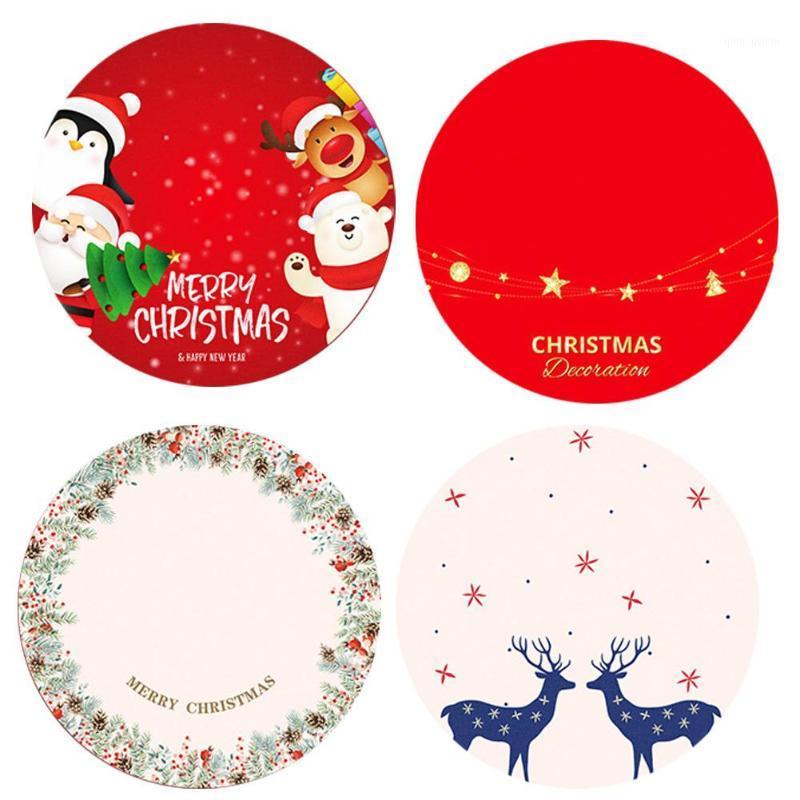 

90cm Round Shape Santa Snowman Elk Christmas Tree Skirts Carpet Xmas Tree Apron Cover Floor Mat Ornament Home Decoration1