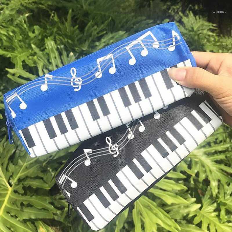 

1 Pcs Kawaii Music Notes Piano Keyboard Pencil Case Large Capacity Pencil Bags Student Stationery Office School Gifts1