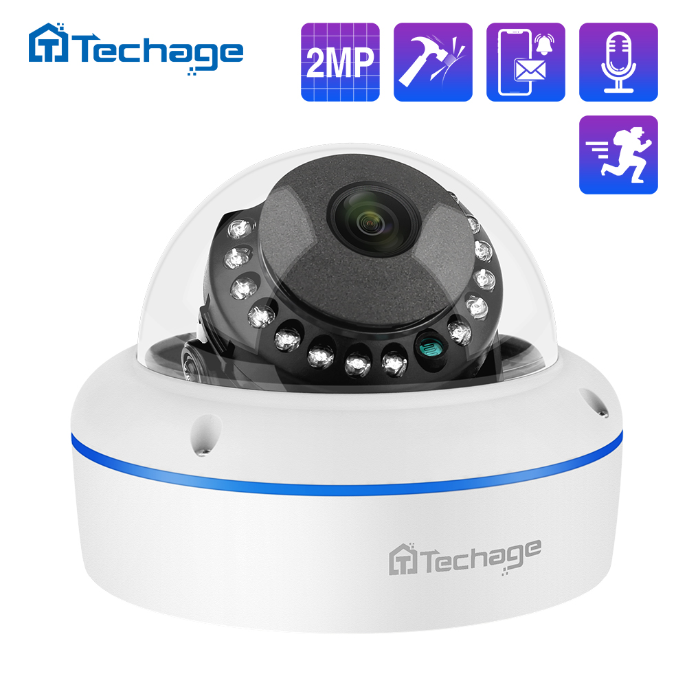 

H.265 Security POE IP Camera 2MP Vandalproof Indoor Dome CCTV Camera Microphone P2P Video Surveillance ONVIF 48V PoE