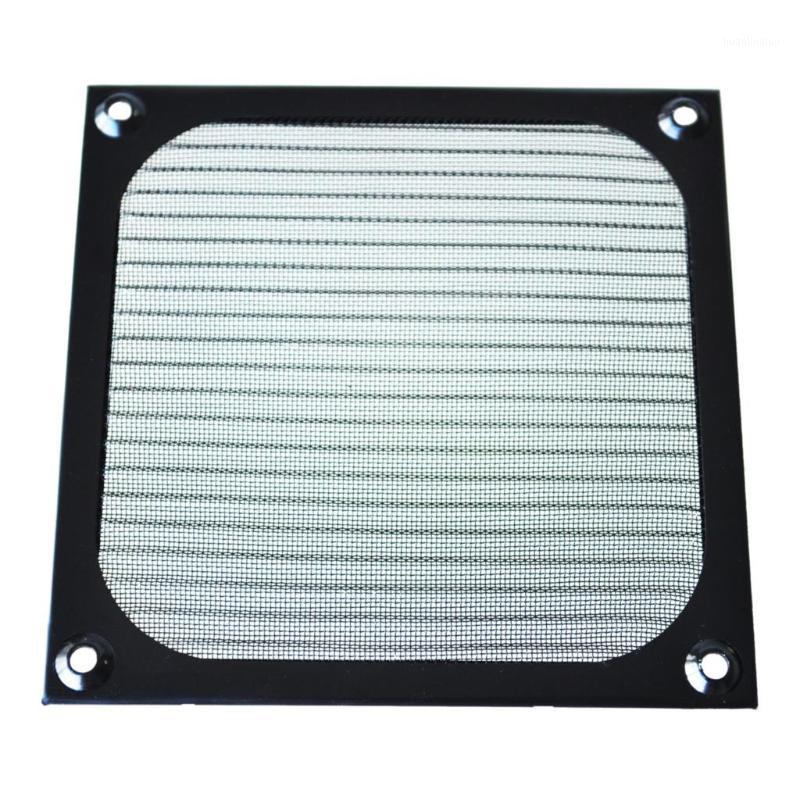 

12cm x 12cm PC Cooler Fan Aluminum Dustproof Meshy Filter Black1
