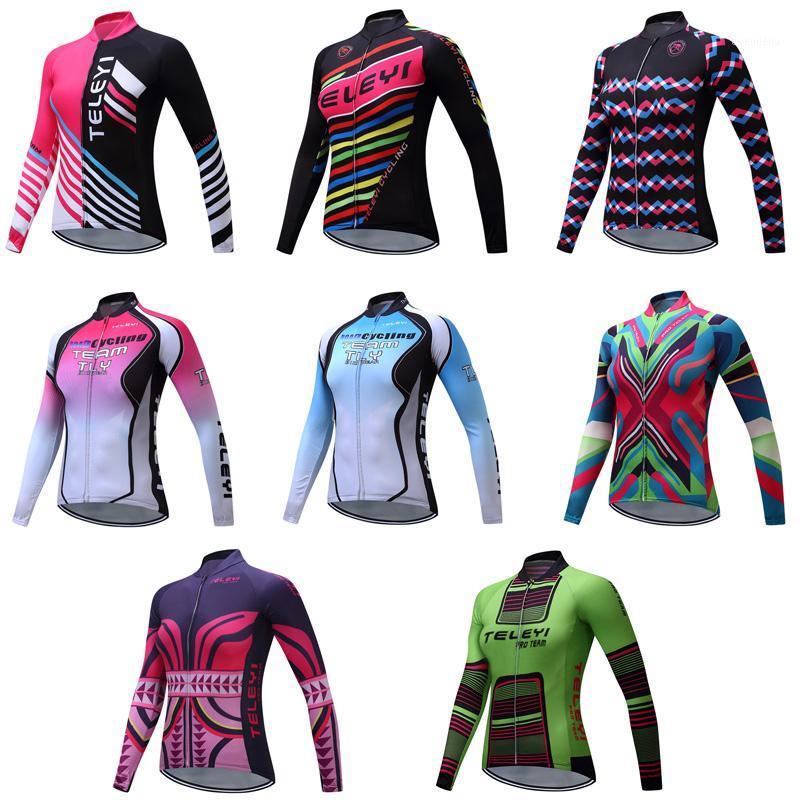 

2020 Women Winter Thermal Fleece Cycling Jersey Pro Bicycle MTB Clothing Bike Shirt Clothes Mountain Downhill Maillot MX DH1, Shirt 5