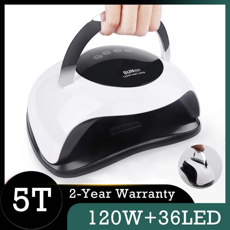 

SUN BQ5T Touch Button Nail Lamp 120W 36LED UV Lamp Professional Phototherapy Nail Gel Dryer Auto Quick Dry Manicure, Us plug