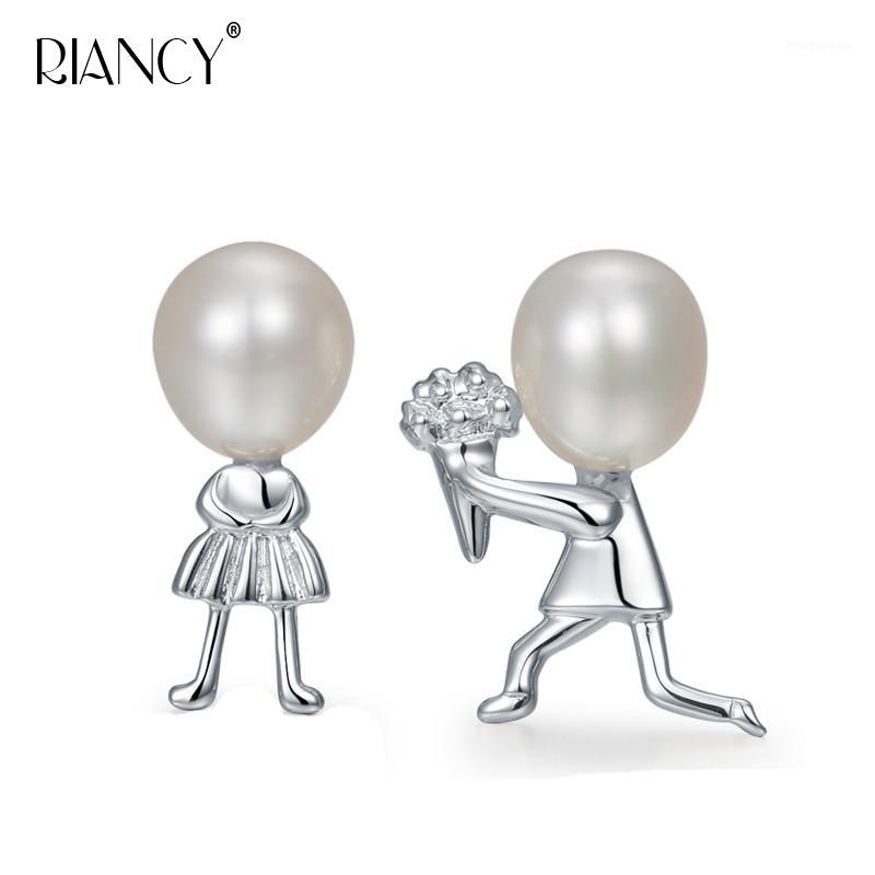 

Fashion white Pearl Earrings Natural Freshwater Pearl stud Earring Jewelry For women interesting propose marriage gift1